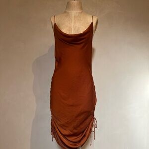 Elegant Rust Slip Dress
